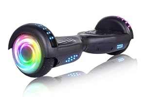 SISIGAD Hoverboard Self Balancing Scooter 6.5" Two-Wheel Self Balancing Hoverboard with Bluetooth Speaker and LED Lights Electric Scooter for Adult Kids Gift