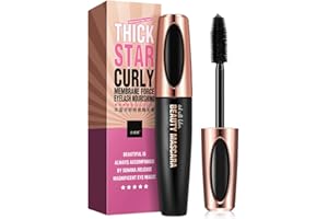 Allbestaye Mascara fibre de soie 4D, allongement de cils extra long et mascara volume des cils Imperméable à l'eau longue durée Naturellement maquillage des yeux ne fleurit pas