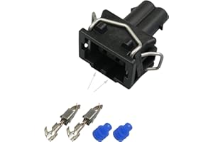 CABLE SOLUTION Reparatursatz Stecker 2-polig Buchse JPT kompatibel mit VW AUDI SKODA 357 972 752 357972752 Elektrik