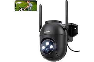TOAIOHO Überwachungskamera Aussen: 2K Kamera Überwachung Aussen Wlan IP Kamera Outdoor Kabel Außenkamera 2,4G/5G WiFi PTZ Homekit Videoüberwachung Outdoor Camera Schwarz mit Automatische Nachverfolgung