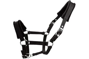 PALETUR0 Capezza da Cavallo Attrezzatura da Equitazione Staccabile Pile Sportivo Imbottito per Esterno Pratico Cinturino Regolabile Protettivo Doppio Strato Addensare Taglie Multiple Accessori durevoli(SNero)