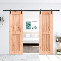 182cm/6FT Schiebetürsystem Schiebetürbeschlag Laufschiene Schiebetür, schiebetürbeschlag holztür - Sliding Barn Wood…