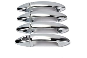 Dreamseek 8Pcs Door Handle Cover for Ford Ecosport 2013-2022, Fiesta 2009-2016 Exterior ABS Chrome Molding Protector Trim (w/o Smart Entry Button Hole)
