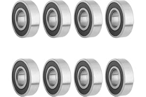 Othmro Lot de 8 roulements à billes 6001-2RS - 12 mm x 28 mm x 8 mm - Double rainure profonde en acier à haute teneur en carbone Z1