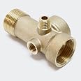 5-Wege Verteiler Messing DN25 / DN13 - Sehr Massiv (250 G) Für Hauswasserwerk & Pumpen