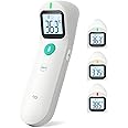 Forehead Thermometer, Accurate Readings, Better Measurement Experience, Non-Contact Digital Infrared Thermometer, Fever Alarm, Mute Mode, Thermometers for Baby, Kids and Adults - White