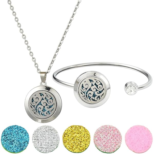 Bracciale Diffusore Per Oli Essenziali Jardme Con Perle Di Lava E Quarzo - Dorato Regolabile, Regalo Per Donna