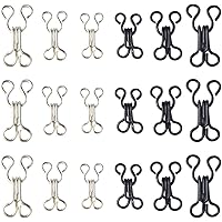 mifengdaer 60 Set Nähhaken 3 Größen Metall Augen Verschluss BH Haken Kleidung Verschlüsse für BH und Hosen Röcke…