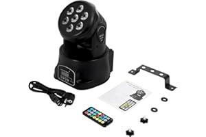 MINRS 105W 4-in-1 RGB Moving Head Light DMX7 LED Disco Light with Remote, DJ Party Lighting for Nightclub Wedding Halloween Home Party