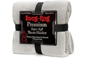 Snug Rug Wysokiej jakości super miękki koc polarowy, żwirowa szara 150 x 200 cm (59" x 79"), poliester, King