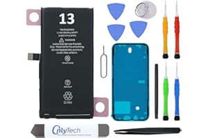 OnlyTech Premium-Ersatzakku für iPhone 13-3227 mAh, identisch mit dem Original, Set mit 12 professionellen Werkzeugen und Bildschirmkleber inklusive
