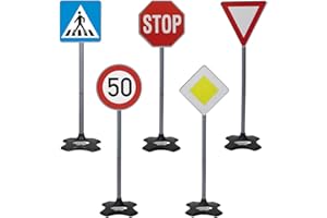 Jamara, kit de signalisation, Grand A avec 5 panneaux de signalisation différents, montage facile grâce aux éléments attachables, plastique robuste et léger, 460257