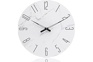 ‎JOMPARIS jomparis Funkuhr,30cm Funkwanduhr Wanduhr aus Glas Wasserfest und Wetterfest für Garten und Terrasse Pool