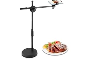 Videotelefonhållare, skrivbordsstativ för skrivbord 360° justerbar höjd och vinkel för Youtube Live Stream Video Recording