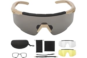 TITA-DONG Occhiali da Tiro, Prevenire la Nebbia Occhiali Militari con Miopia, Occhiali con Protezione UV Montatura per Sci da Equitazione, Occhiali da Tiro Tattici per Poligono di Tiro