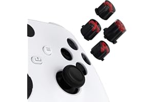 eXtremeRate Tasti ABXY Ricambio per Xbox Series X S Controller,Tricolore Pulsanti Frontali A B X Y per Xbox One S X/Elite V1/Elite Series 2 Controller-Carminio&Nero