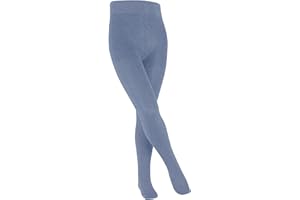 FALKE Uniseks - dzieci Rajstopy Family K Ti bio bawełna grube jednokolorowe 1 Para, Niebieski Light Jeans 6662, 170-176