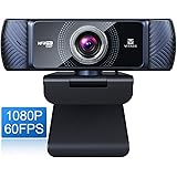 Vitade Webcam 1080P 60fps with Microphone for Streaming, 682H Pro HD USB Computer Web Camera Video Cam for Gaming Conferencin