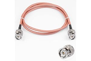 Vecys BNC Męski na BNC Męski kabel 50ohm BNC Męski na Męski RG400 RF Koncentryczny Kabel Połączeniowy Pigtail 20"/50cm do Anten RF Ham Radio Handheld
