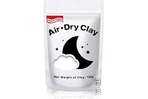 iFergoo Air Dry Clay, Ultra Light Modeling Clay, Magic Clay DIY Creative Modeling Dough, Kids Gifts for Girls Boys (White Clay)