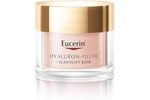 Eucerin Hyaluron-Filler + Elasticity Crema de Día Rosé FPS 30 (50 ml), crema antiedad con tono rosado, fórmula con Thiamidol, Collagen-Elastin Complex y Ácido Hialurónico para todo tipo de pieles