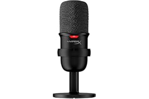 HyperX SoloCast – Microphone de jeu USB à condensateur, pour PC, PS4 et Mac, Désactivation du micro par pression, Diagramme polaire cardioïde, Gaming, Streaming, Podcasts, Twitch, YouTube, Discord