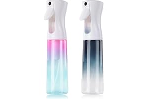 Bukuhlio 2 flaconi spray continui ultra fini lettiera vuota bottiglia d'acqua parrucchiere bottiglie spray salone parrucchiere strumento per capelli spruzzatore acqua 300 ml