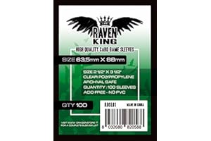RAVEN DISTRIBUTION RAVEN Bustine protettive per Carte da Gioco Misura 63.5 x 88 mm, RDSL01