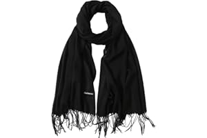 Coubeau Damski szalik zimowy z imitacji kaszmiru - jednolity kolor szalik - ciepły jesienno-zimowy szalik - muzułmański szal szalik