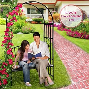 BURI Rosenpavillon Metall 270 Höhe Rankhilfe Gartenpavillon Rankgitter