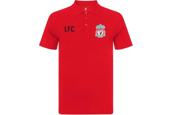 Liverpool FC Officiel - Polo de Football pour Homme - avec emblème du Club