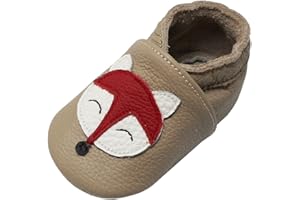 Yalion Baby Junge Mädchen Weicher Leder Lauflernschuhe Krabbelschuhe Babyhausschuhe mit Wildledersohlen Multi-Stil