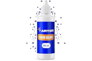 7 ARTISTS Colle Strass Textile 80 ml – Extra Forte Rhinestone Glue Transparente pour Tissu | Colle Strass, Bijoux, Perles, Paillette pour Vêtements, Chaussures et Loisirs Créatif | Fabric Glue