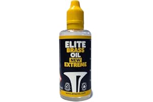 ELITE MUSICAL INSTRUMENT CARE Elite Brass Oil New Extreme 60ml - Huile lubrifiante pour pistons et rotors d'instruments en cuivre - trompette, cornet, trombone, bugle, cor d'harmonie, euphonium, tuba, etc.