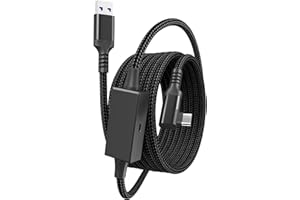 Momowin Cavo di Ricarica VR da 5M, Cavo di Streaming da USB a Type-C, Compatibile con Quest 3/Quest 3s/2/1/Pico 4/3/Oculus Quest 2/PC Steam VR Hi-Speed 2.5 Gbps (nero)