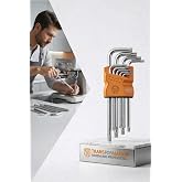 Transformacion Profesyonel 9 Par&ccedil;a Yıldız Torx Alyan Seti T10-T50 S2 &Ccedil;elik Uzun Kol 715903