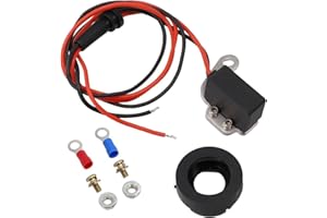LUOLETY 1281 Zündung Umbausatz, 8 Zylinder Elektronisches Modul Elektronisches Zündung Umbausatz Ersatz für Pertronix Fit für Ford 1957-1974 260 289 302 351 352 390 427 V8