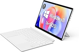 FUNYET Laptop 2 en 1, Procesador N100 16GB RAM 512GB SSD Windows 11 PC Laptop, Laptop de 14 Pulgadas, Teclado Bluetooth con retroiluminación y desbloqueo de Huellas Dactilares