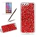 Produktbild Girlyard Silikon Glitzer Hülle für Huawei Honor 9, Luxus Variable Farbe Pailletten Muster Shinning Case Weiche TPU Bling Backcover Ultra Dünn Flexibel Rubber Etui und Anti Rutsch Kratzfeste Schutzhülle für Huawei Honor 9 - Rot