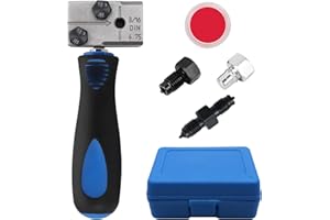 RUIZHI Set di utensili per bordatura doppia per tubi dei freni 3/16" - Attrezzo per bordatura tubi dei freni per bordature DIN, set di riparazione per tubi di rame, nichel e acciaio - Compatibile con