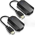 Wireless HDMI Transmitter and Receiver,Plug & Play,Wireless HDMI Extender Kit,Support 2.4/5GHz for Streaming Media Video/Audio/File for Laptop/PC/Camera/Phone to Monitor/Projector/HDTV - 98FT/30M