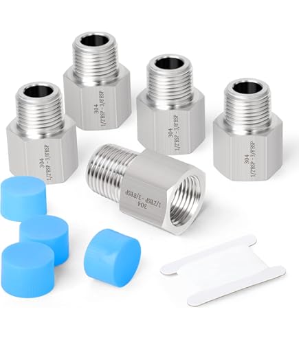 Adattatore Filettato NPT (M) / BSP (F) 3/8" Inox 316 - Foto 4