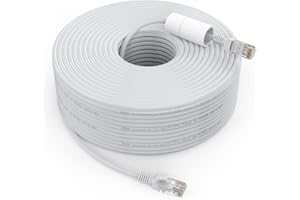 ANNKE Câble réseau Ethernet 30 m pour caméras de surveillance PoE, ordinateur, maison, bureau, vitesse de transfert élevée 100 Mbit/s - Résistant aux intempéries - Câble de caméra PoE