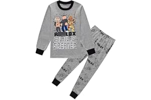 ALAMING Boys Pyjama Sets Winter Autumn Christmas Xmas Pajamas Black Red Pjs