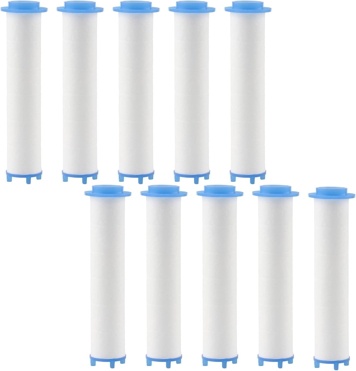 Filtro de Ducha Antical Universal de 10 Piezas, Filtros de Algodón PP Cartuchos de Repuesto para Purificador de Agua Reduce Cloro y Metales Pesados Cuida Piel y Cabello (9,5 x 2 cm)