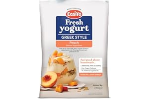 Easiyo Greek Style Peach Flavoured Yogurt Sachet 240g Makes 1 Litre Home Made Yoghurt Homemade