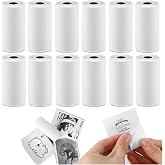 Katlanabilir Termal Yazıcı Kağıdı - 12 Adet Beyaz Termal Yazıcı Etiket Rulosu, 50mm x 3.5 Metre Kağıt &Ouml;l&ccedil;&uuml;s&uuml;, G&uuml;&ccedil;l&uuml; Yapışkanl