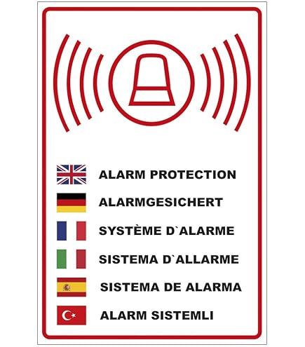 Cartello Attenzione Videosorveglianza In Alluminio Dibond 200x300 Mm - Spessore 3 Mm - Adatto Per Esterno, Resistente Alle Intemperie, Con Pittogramma