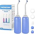 RUFCRIL Portable Travel Bidet with Carry Bag, TPE Material Can Be Boiled, 500ml Capacity with 2 Sealing Rings for Postpartum Perineal Care,Hemorrhoid Treatment(Pack of 2)