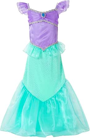 FYMNSI Costume della Sirenetta Ariel Vestito Principessa Vestirsi Ragazze  Bebè Bambine Coda di Pesce Cosplay di Carnevale Vestiti Compleanno Festa  Costumi di Halloween Vacanza Abiti per 1-9 Anni : Amazon.it: Giochi e
